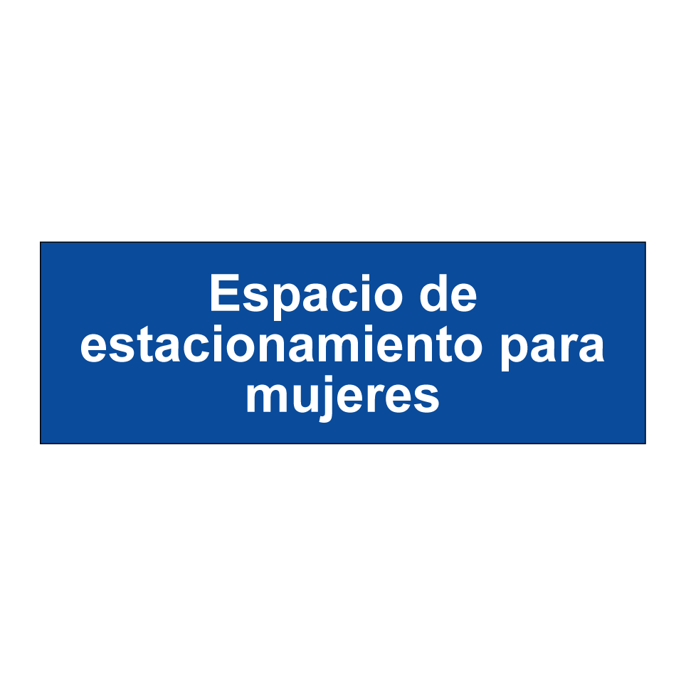 Espacio de estacionamiento para mujeres