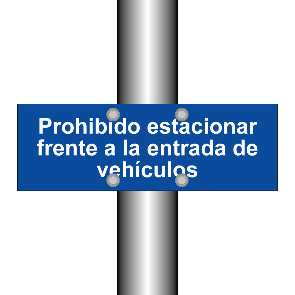 Prohibido estacionar frente a la entrada de vehículos