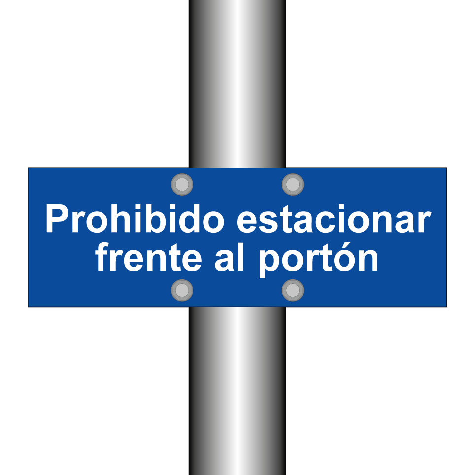 Prohibido estacionar frente al portón