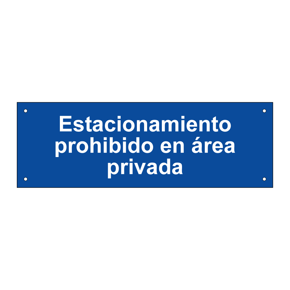 Estacionamiento prohibido en área privada