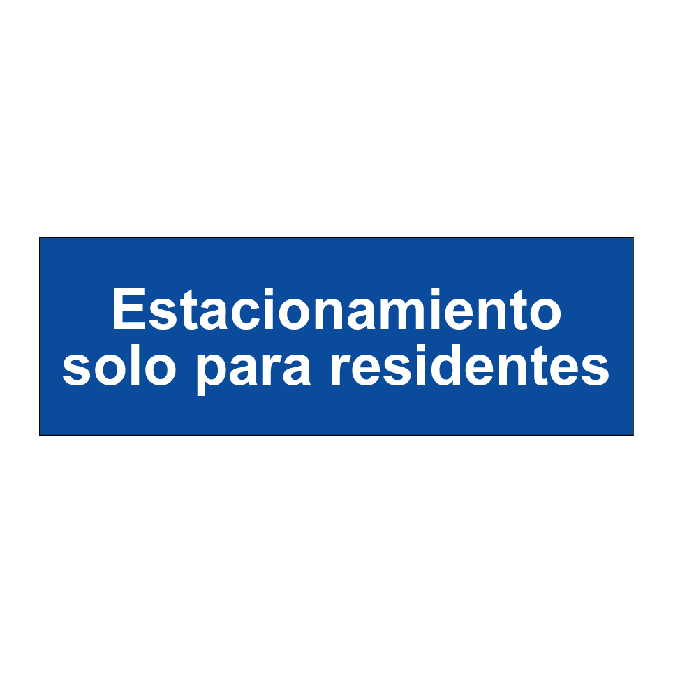 Estacionamiento solo para residentes