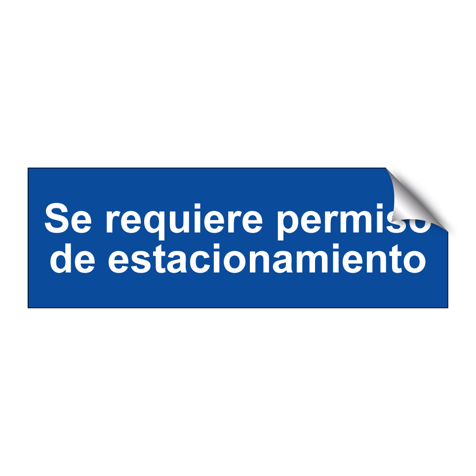 Se requiere permiso de estacionamiento