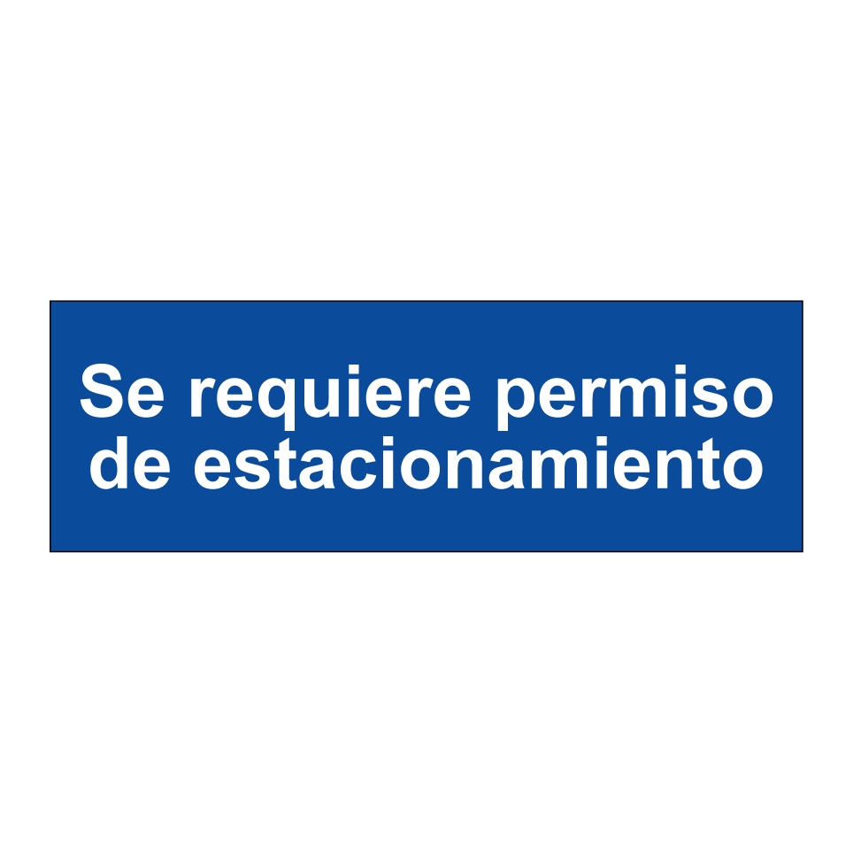Se requiere permiso de estacionamiento