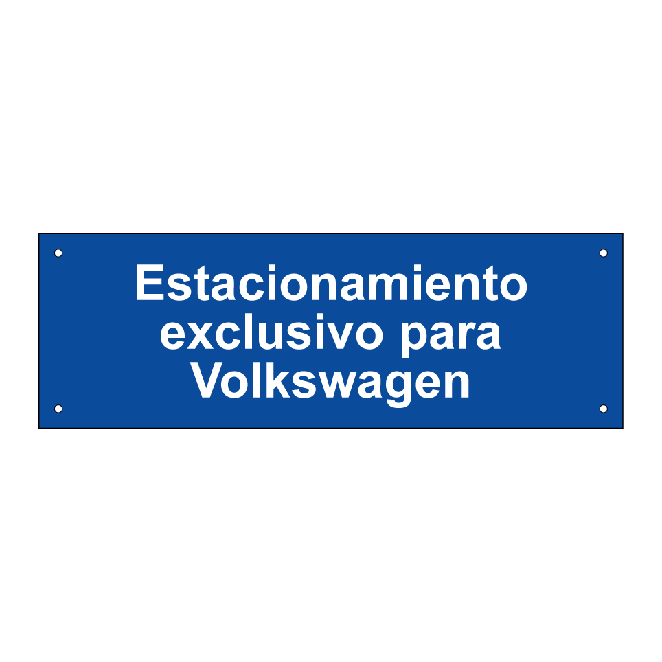 Estacionamiento exclusivo para Volkswagen