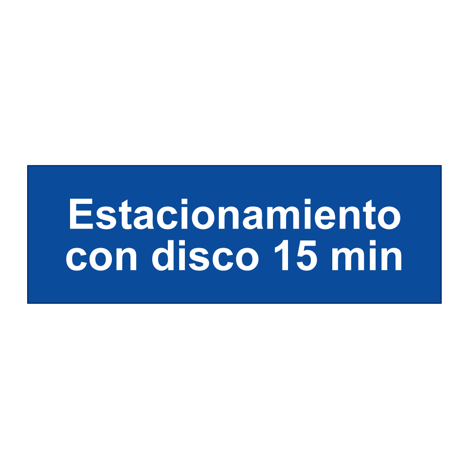 Estacionamiento con disco 15 min