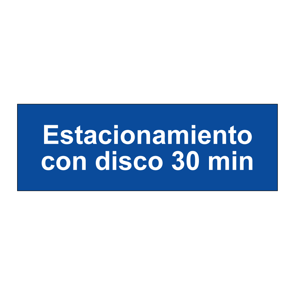 Estacionamiento con disco 30 min