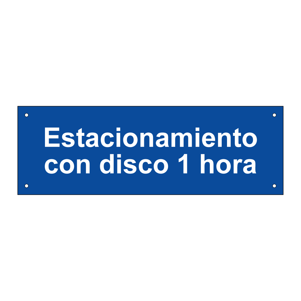 Estacionamiento con disco 1 hora