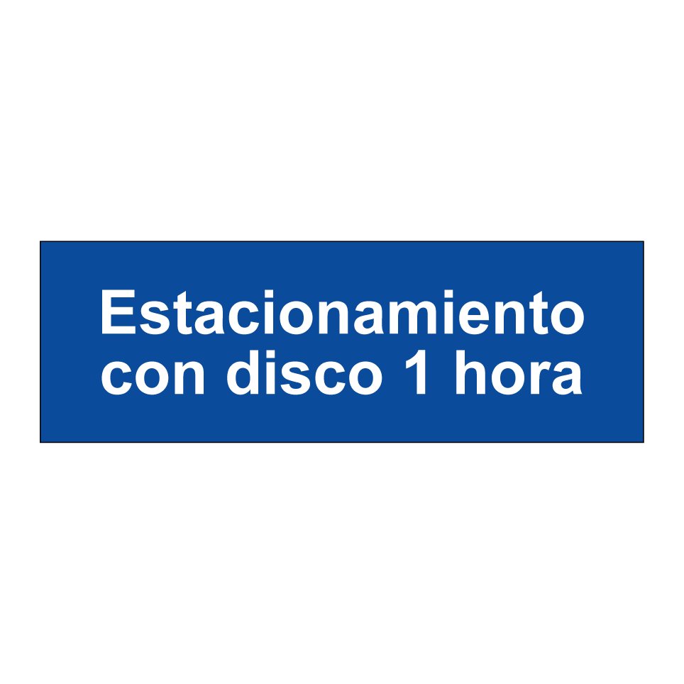 Estacionamiento con disco 1 hora
