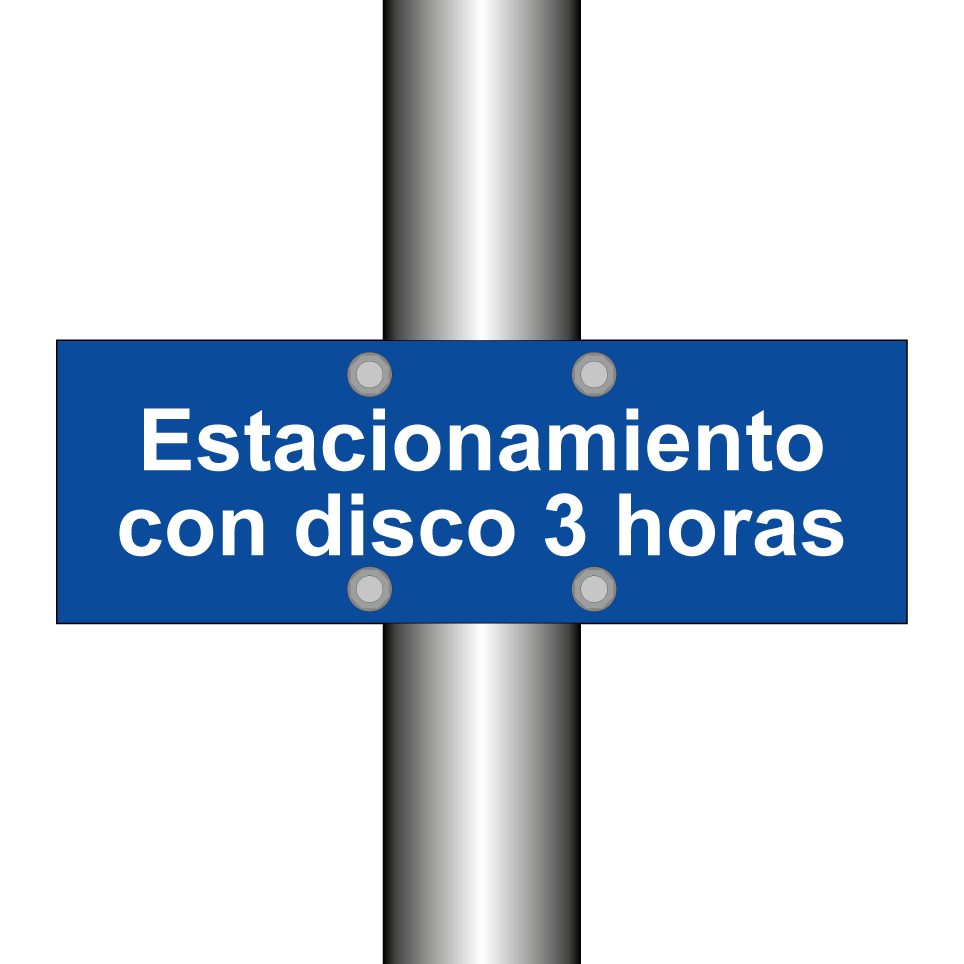 Estacionamiento con disco 3 horas