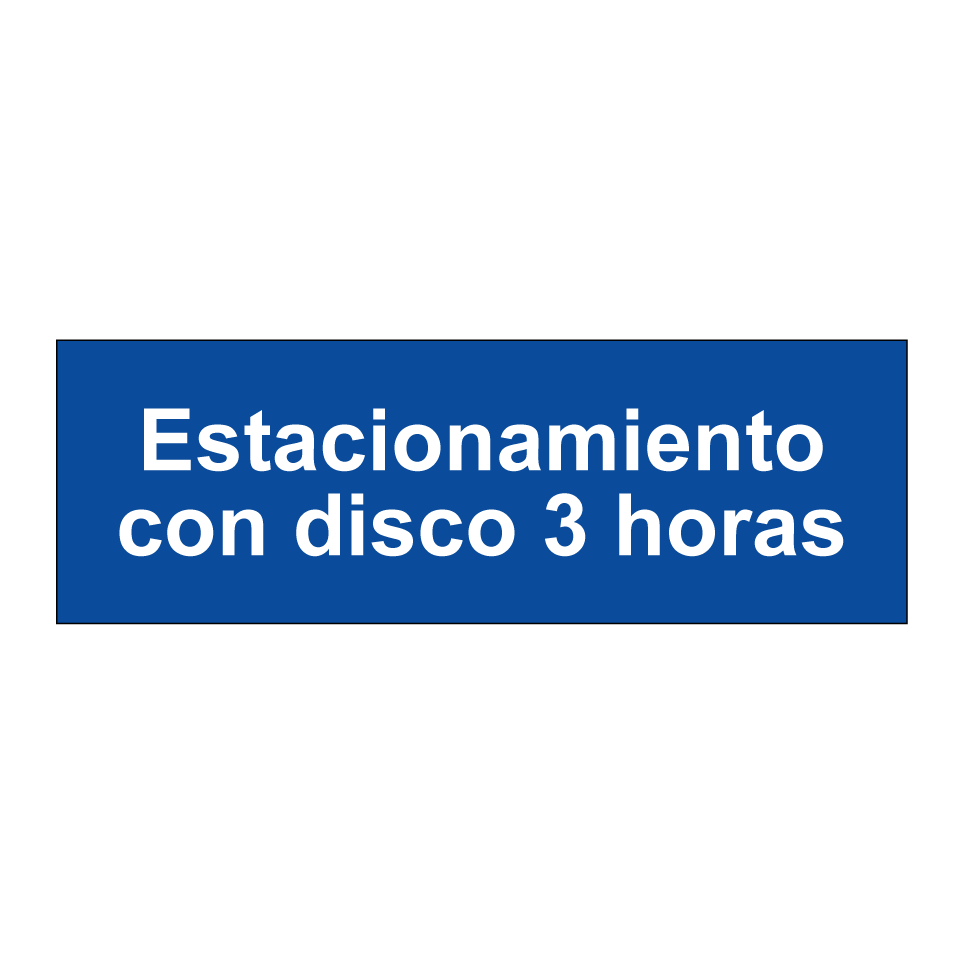 Estacionamiento con disco 3 horas