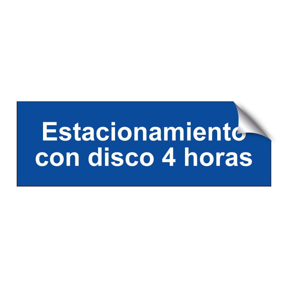 Estacionamiento con disco 4 horas