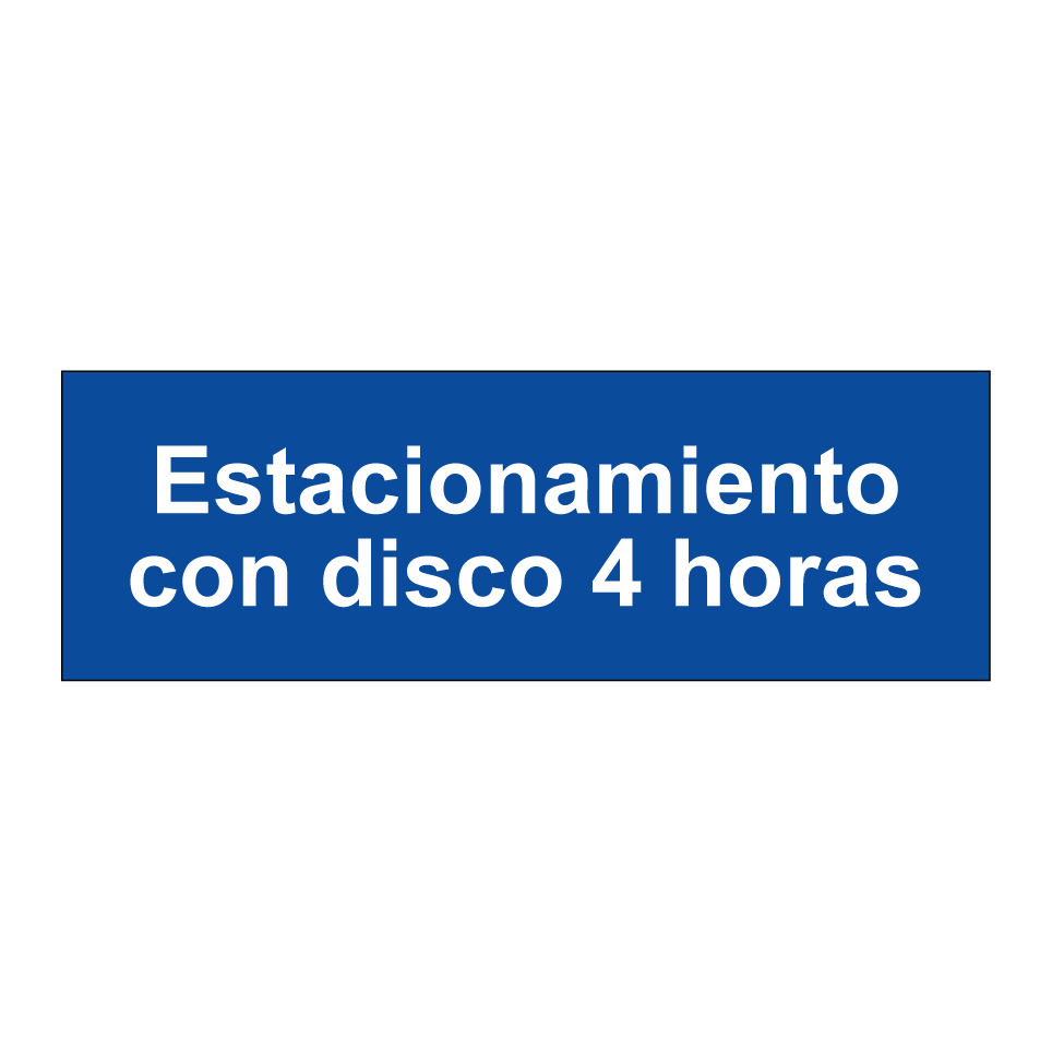 Estacionamiento con disco 4 horas