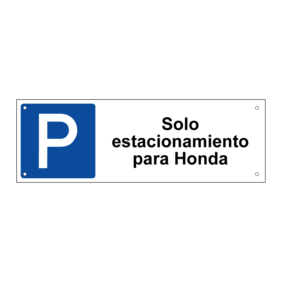 Solo estacionamiento para Honda