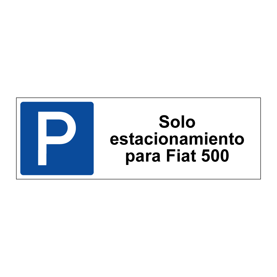 Solo estacionamiento para Fiat 500