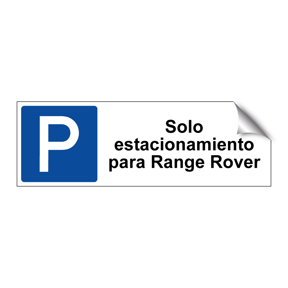Solo estacionamiento para Range Rover