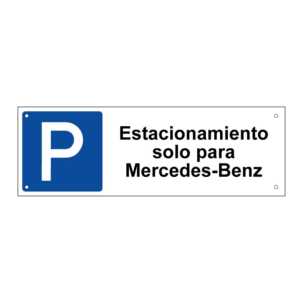 Estacionamiento solo para Mercedes-Benz