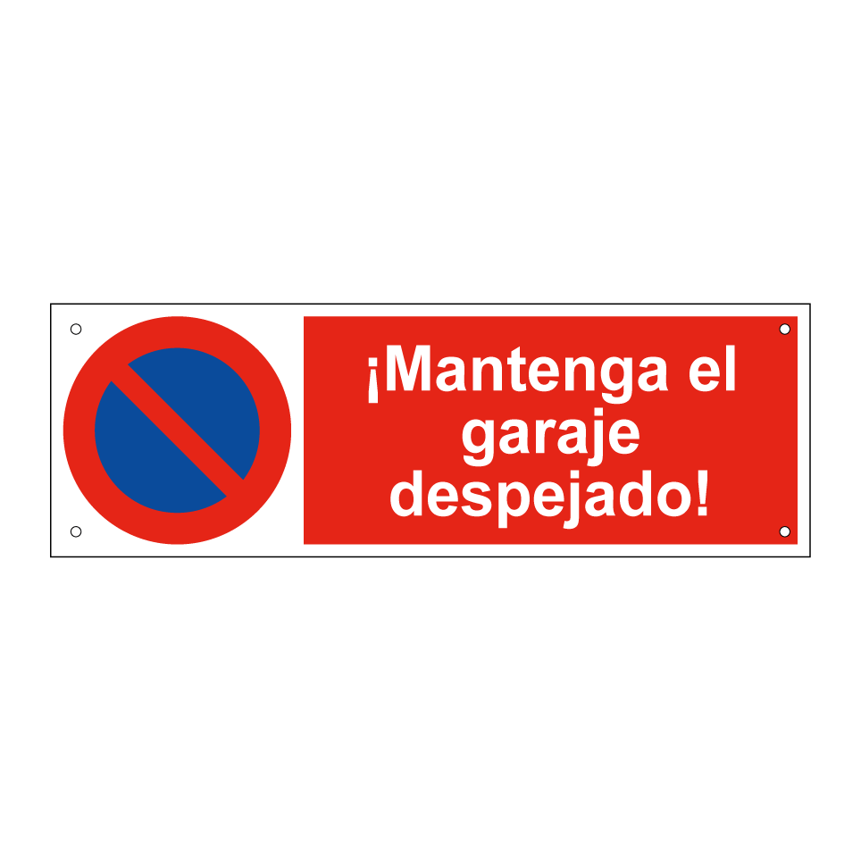 ¡Mantenga el garaje despejado!