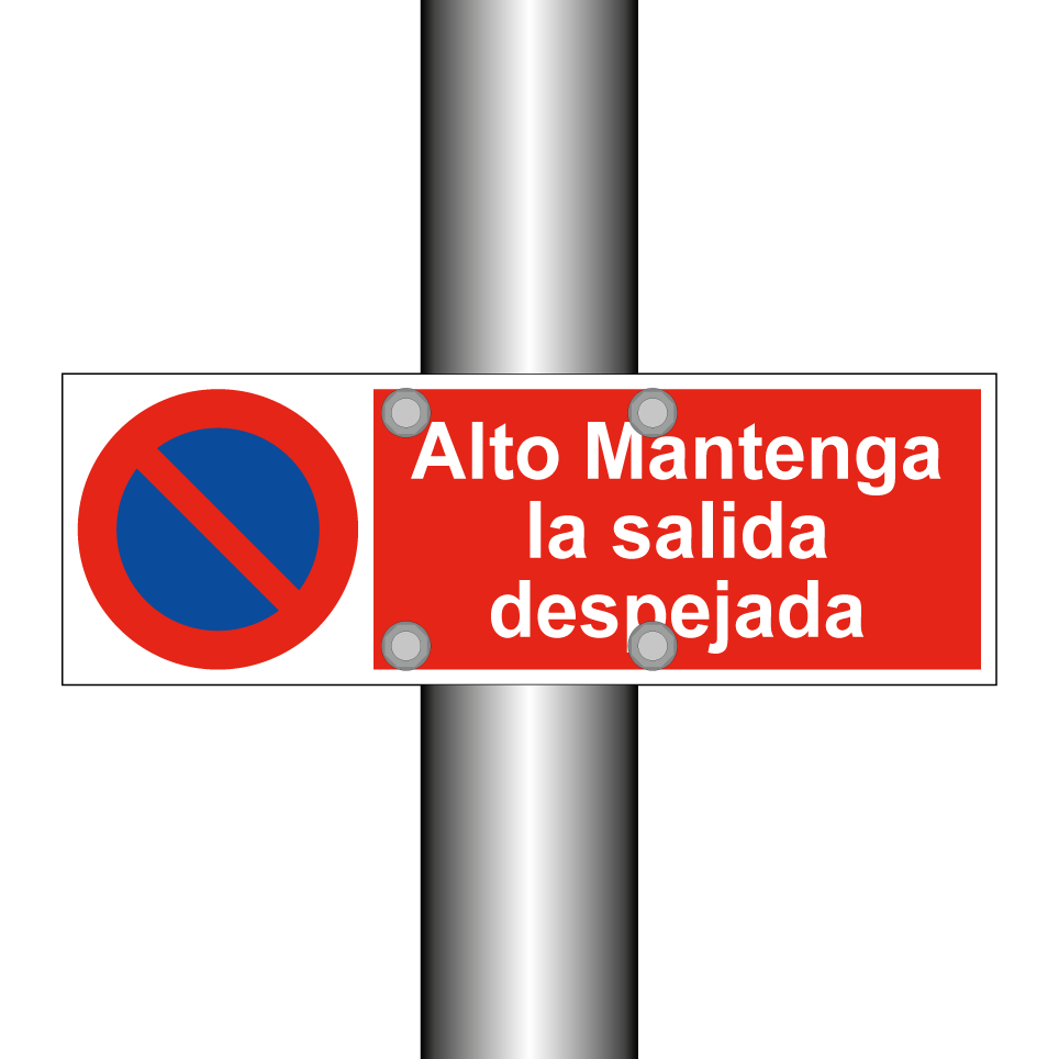 Alto Mantenga la salida despejada
