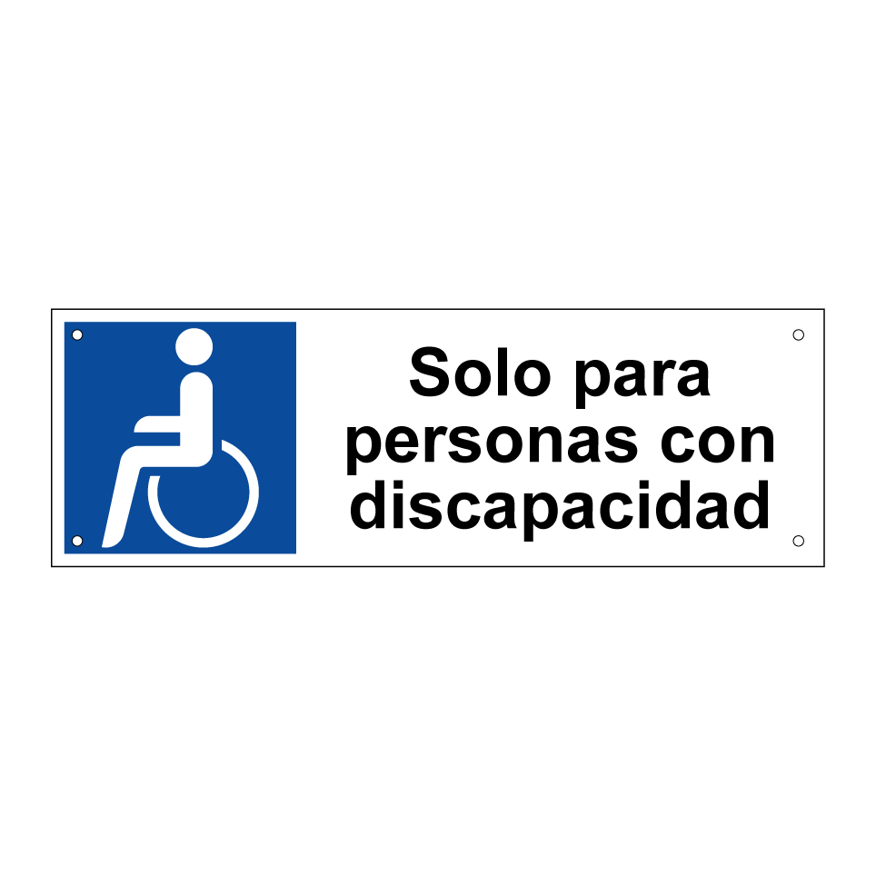 Solo para personas con discapacidad