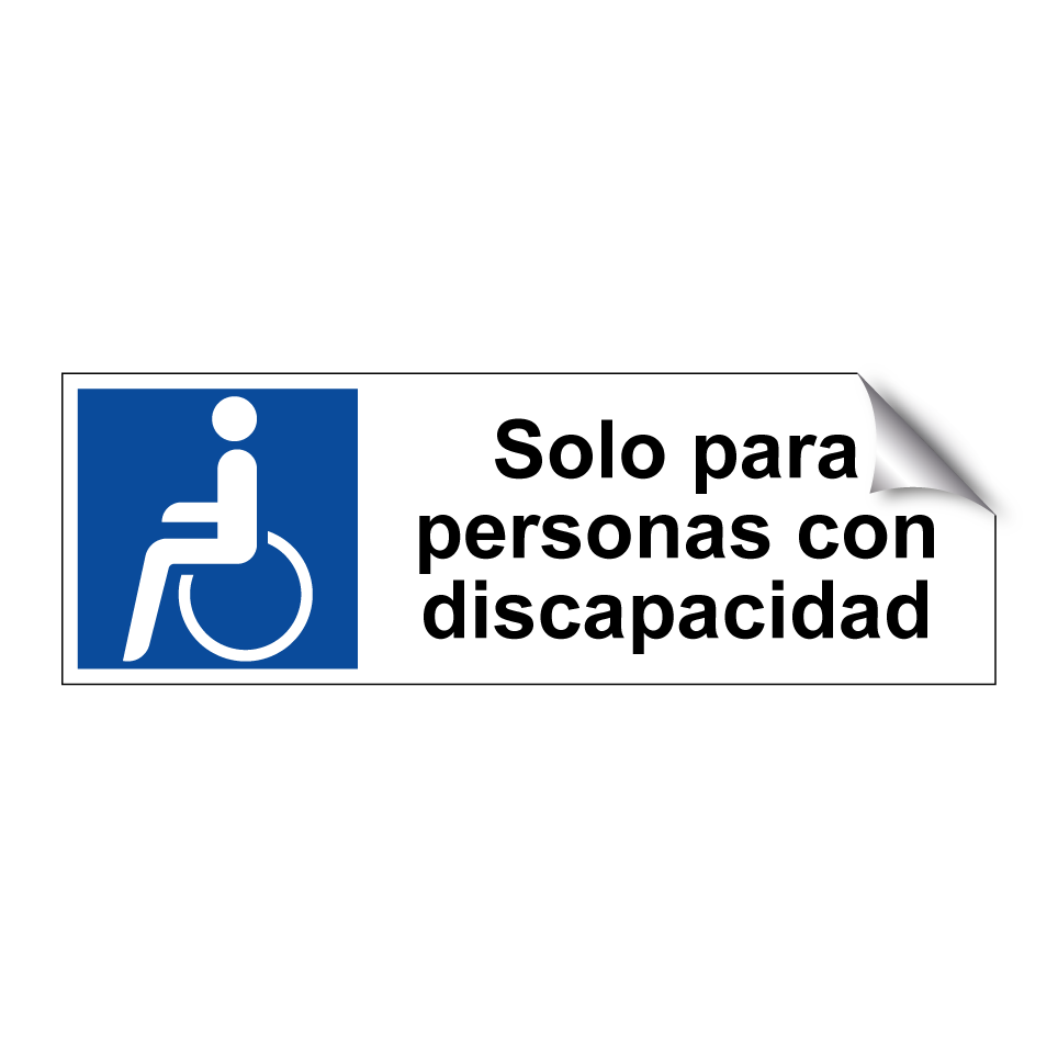 Solo para personas con discapacidad
