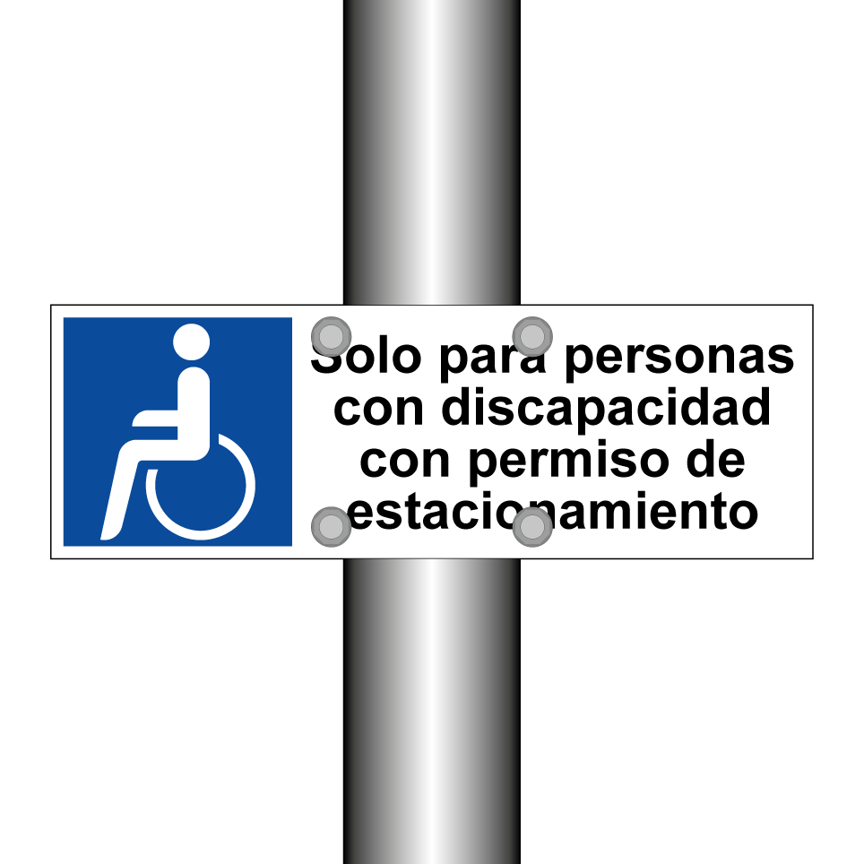 Solo para personas con discapacidad con permiso de estacionamiento