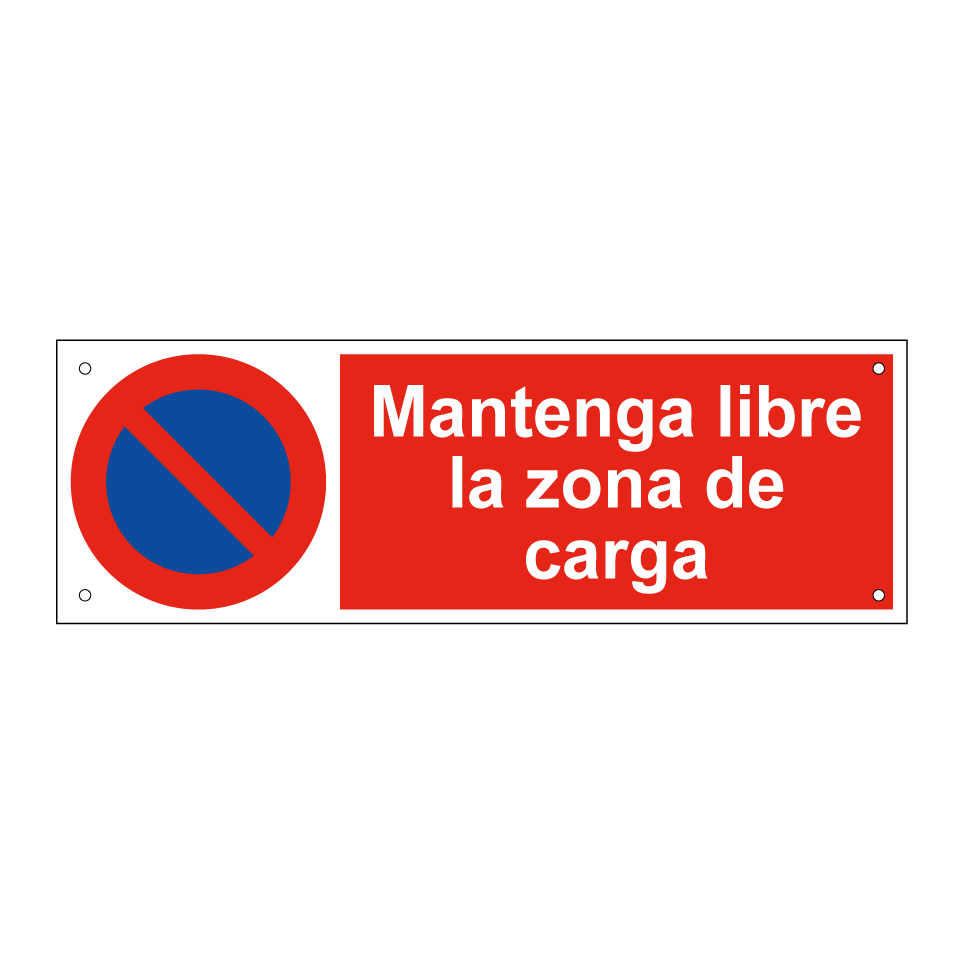 Mantenga libre la zona de carga