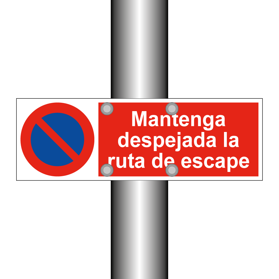Mantenga despejada la ruta de escape
