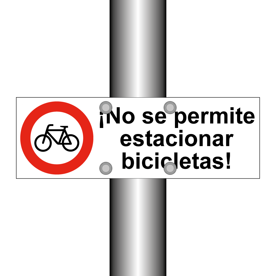 ¡No se permite estacionar bicicletas!