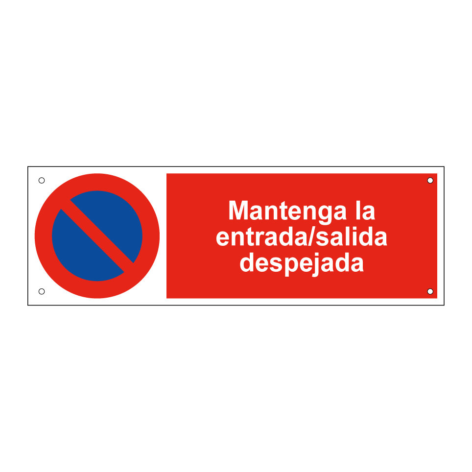 Mantenga la entrada/salida despejada