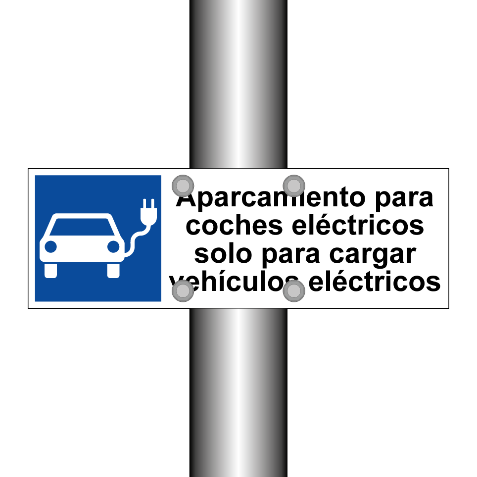 Aparcamiento para coches eléctricos solo para cargar vehículos eléctricos