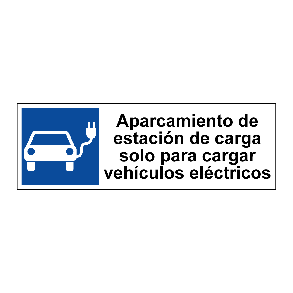 Aparcamiento de estación de carga solo para cargar vehículos eléctricos