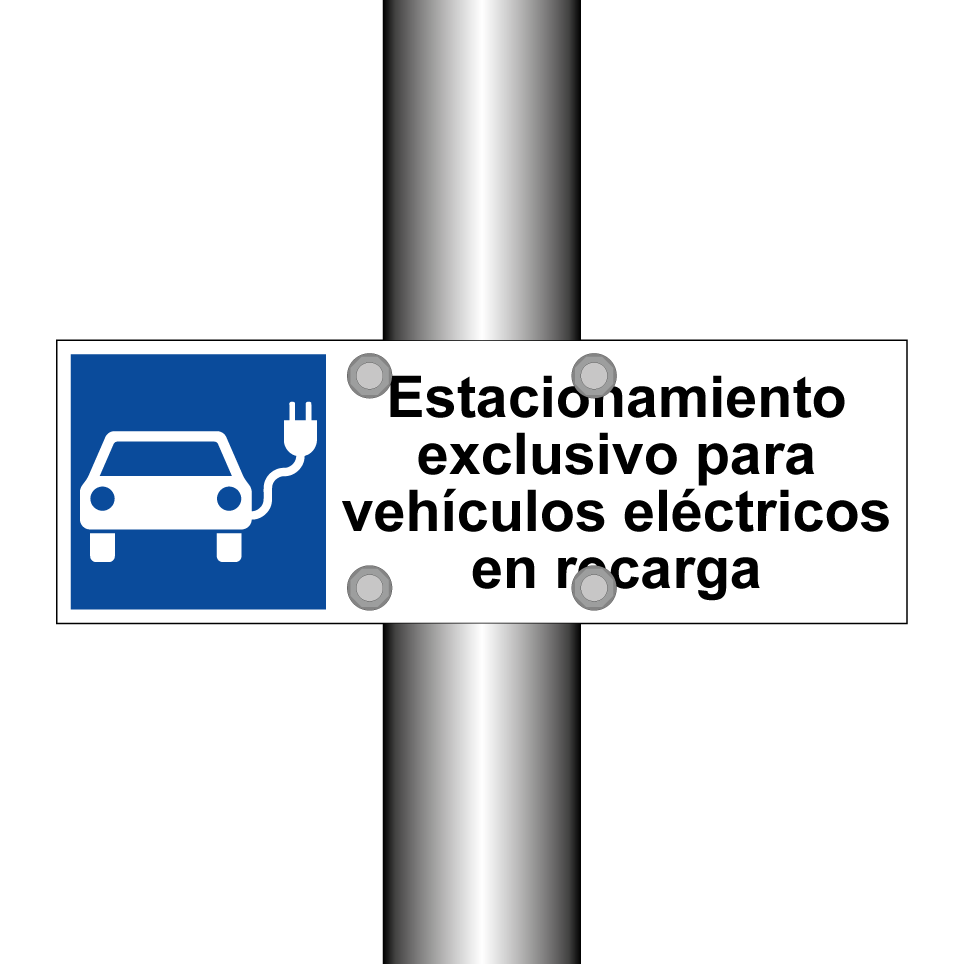 Estacionamiento exclusivo para vehículos eléctricos en recarga