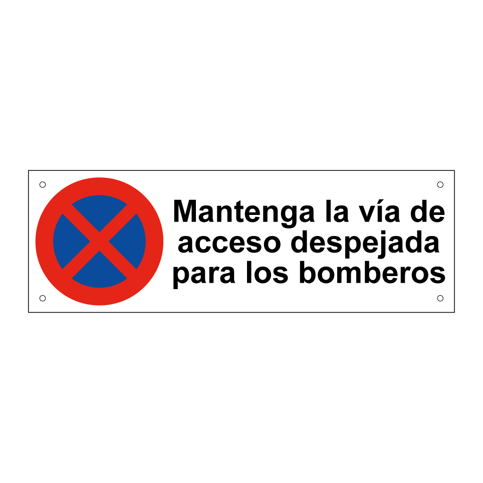 Mantenga la vía de acceso despejada para los bomberos