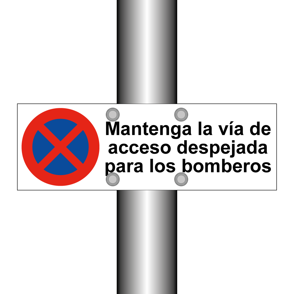 Mantenga la vía de acceso despejada para los bomberos