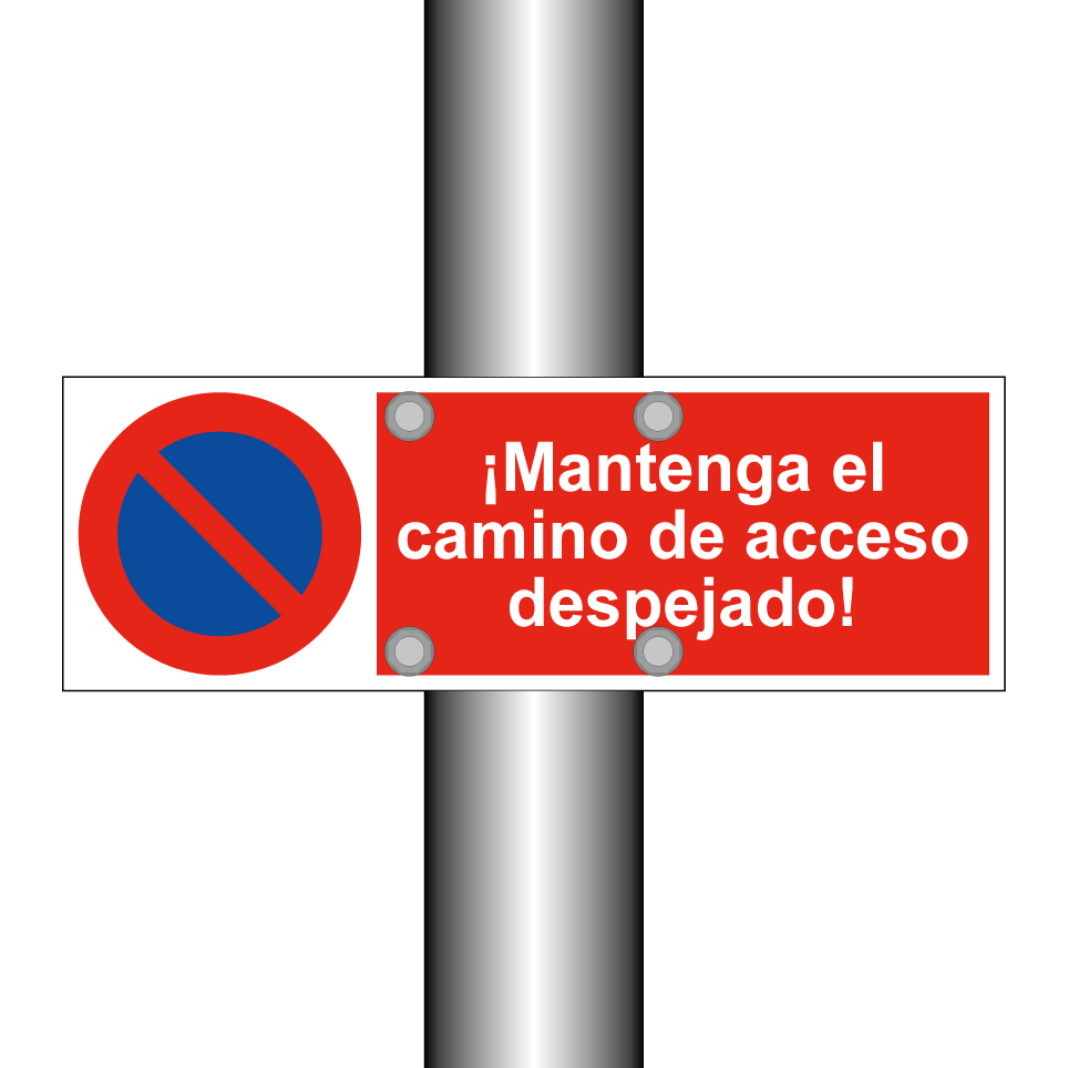 ¡Mantenga el camino de acceso despejado!