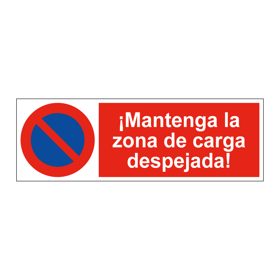 ¡Mantenga la zona de carga despejada!