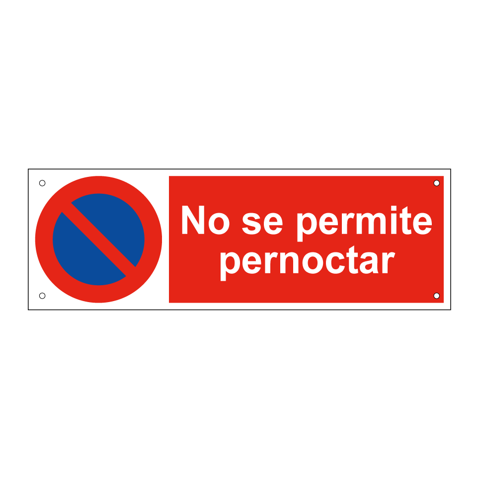 No se permite pernoctar