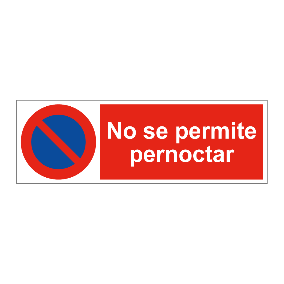 No se permite pernoctar
