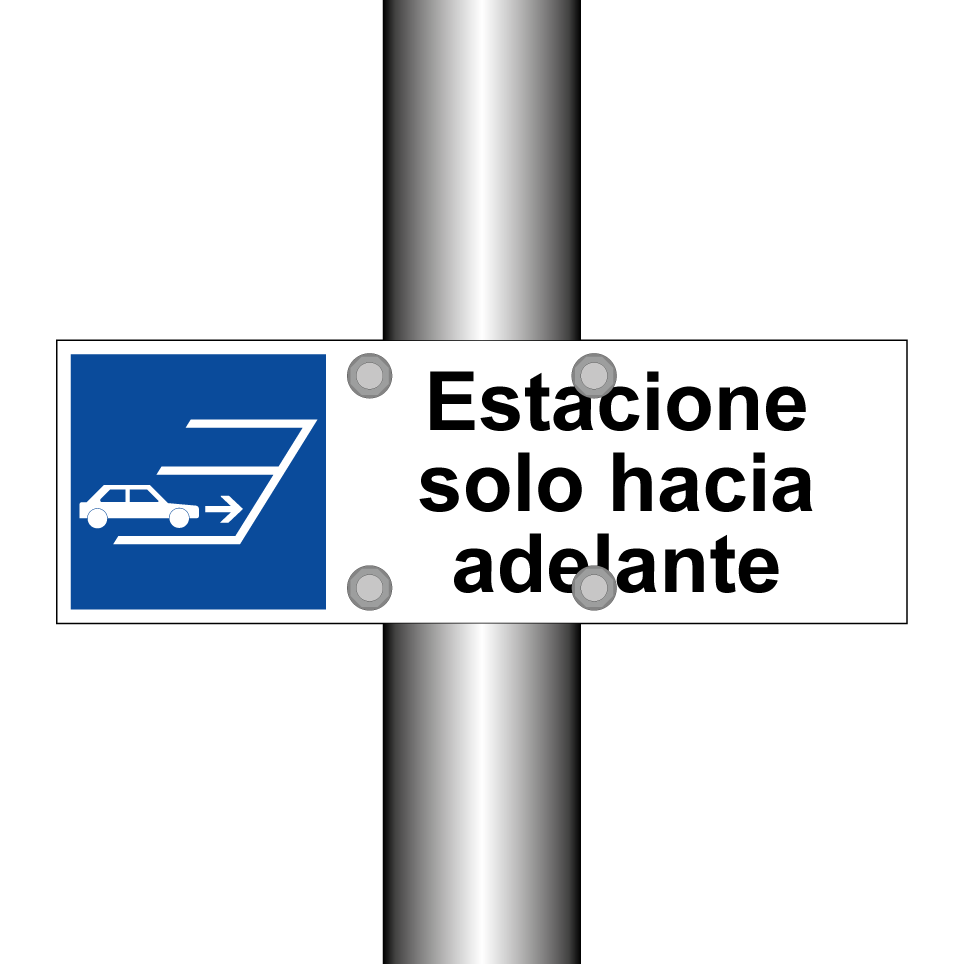 Estacione solo hacia adelante
