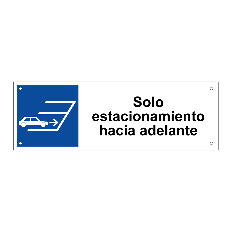 Solo estacionamiento hacia adelante