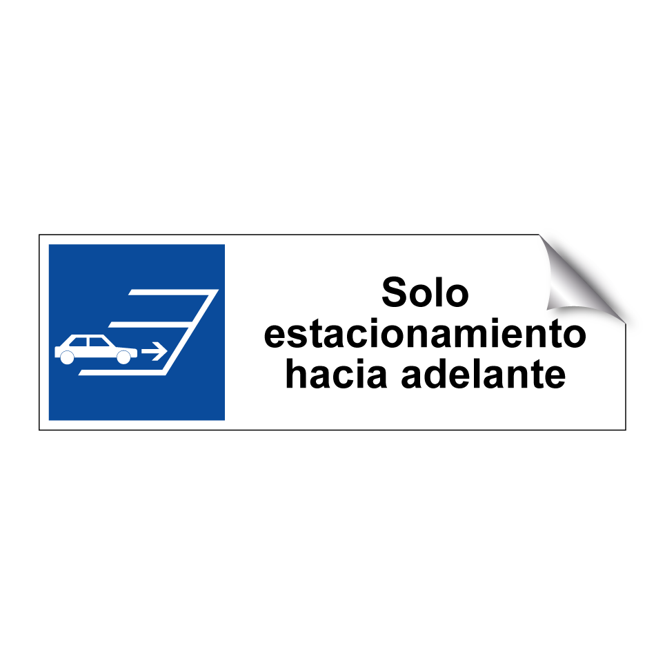 Solo estacionamiento hacia adelante