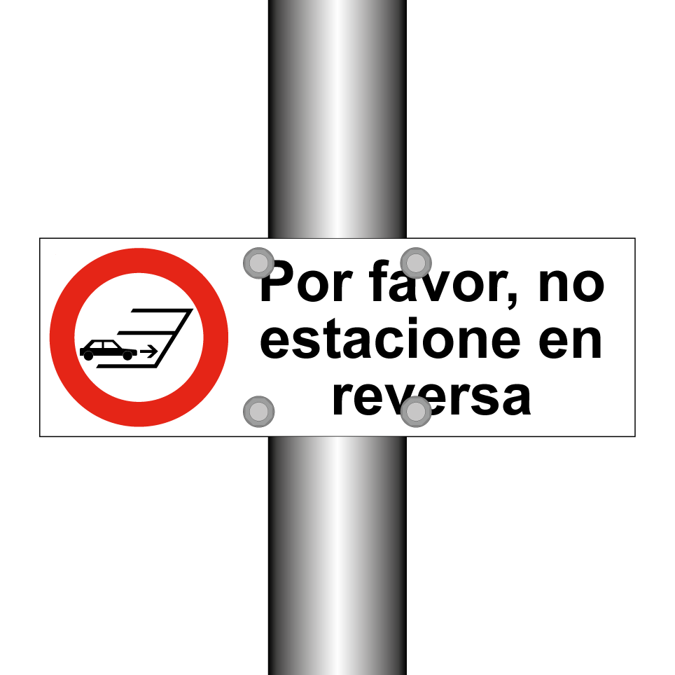 Por favor, no estacione en reversa