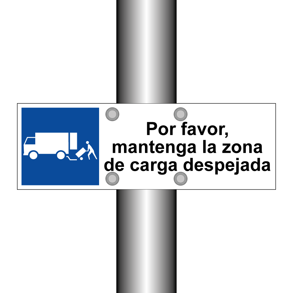 Por favor, mantenga la zona de carga despejada