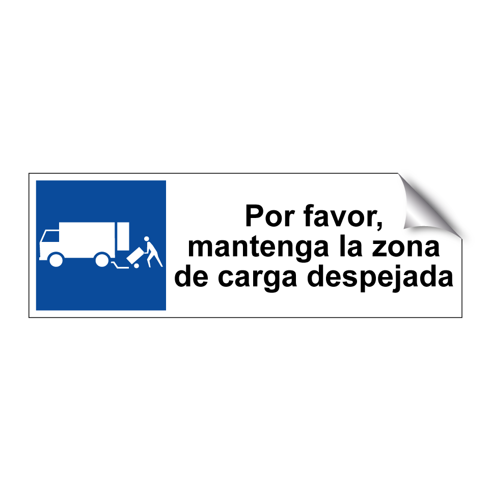Por favor, mantenga la zona de carga despejada