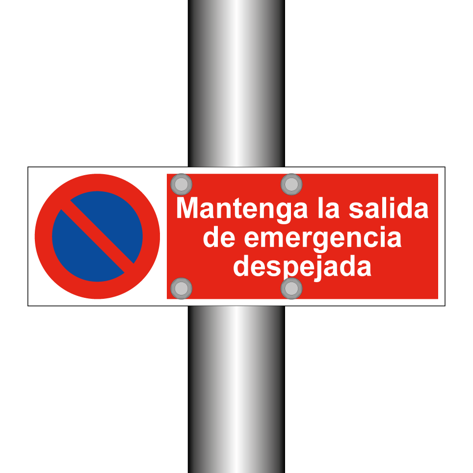 Mantenga la salida de emergencia despejada