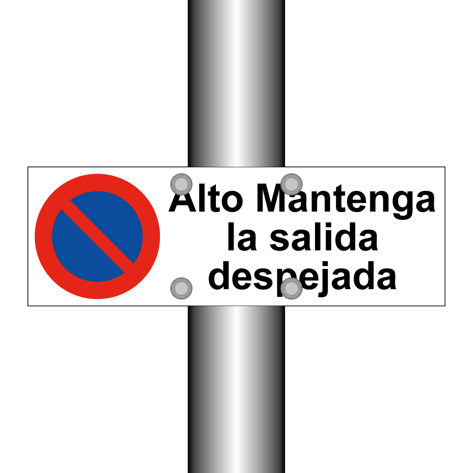 Alto Mantenga la salida despejada