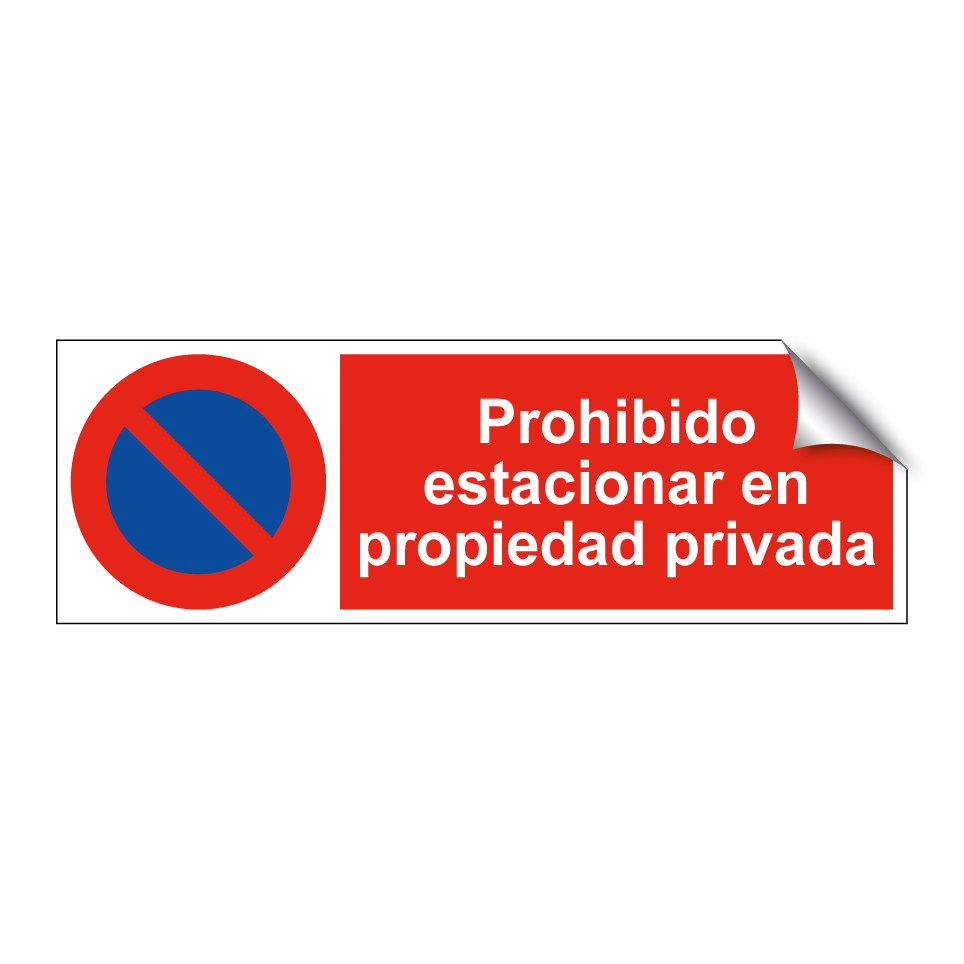 Prohibido estacionar en propiedad privada