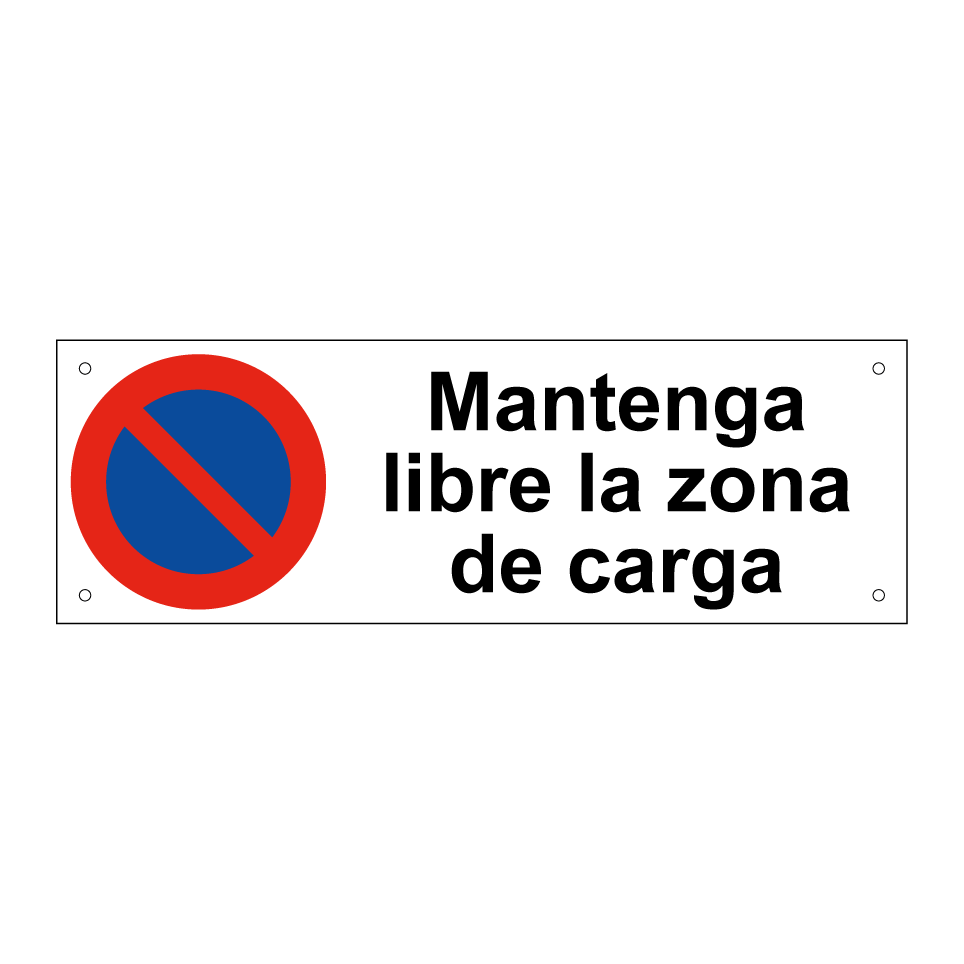 Mantenga libre la zona de carga