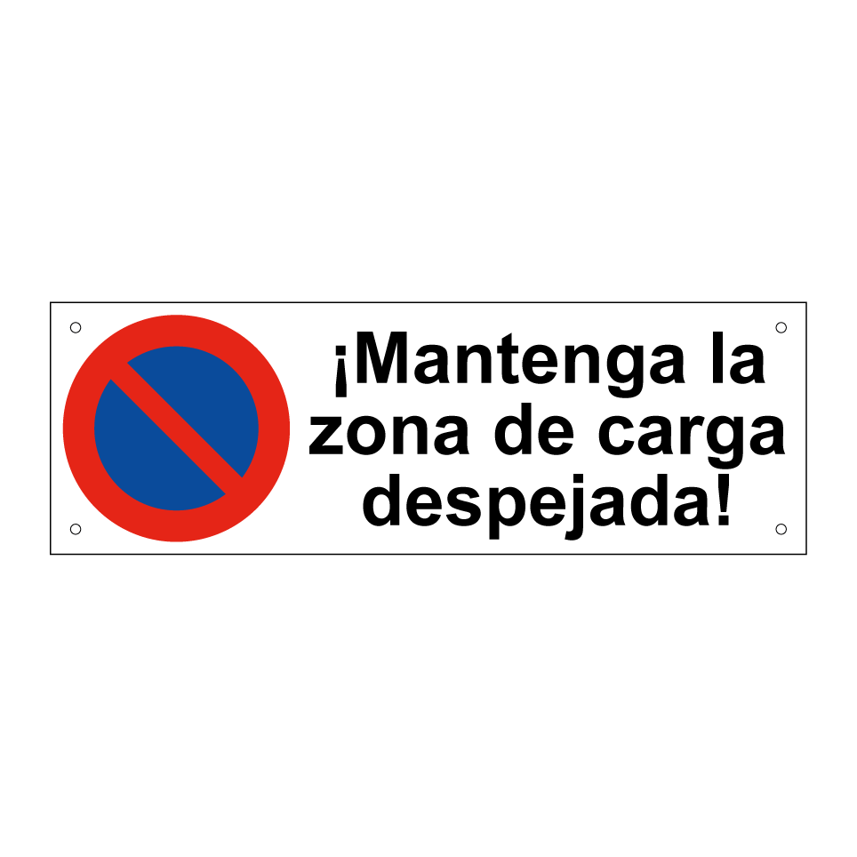 ¡Mantenga la zona de carga despejada!