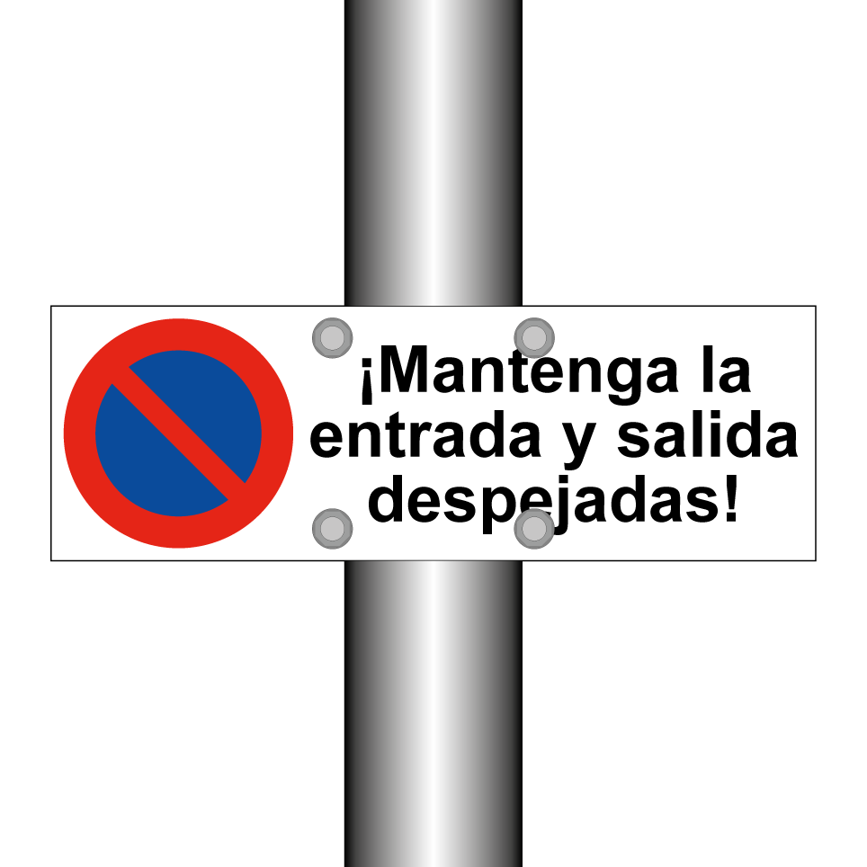 ¡Mantenga la entrada y salida despejadas!